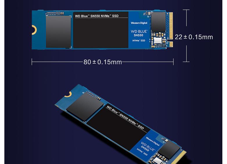 西部數(shù)據(jù)（Western Digital）250GB SSD固態(tài)硬盤(pán) M.2接口（NVMe協(xié)議） WD Blue SN550 四通道PCIe 高速